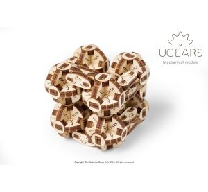 Ugears 3D drevené mechanické puzzle Kocka Flexi